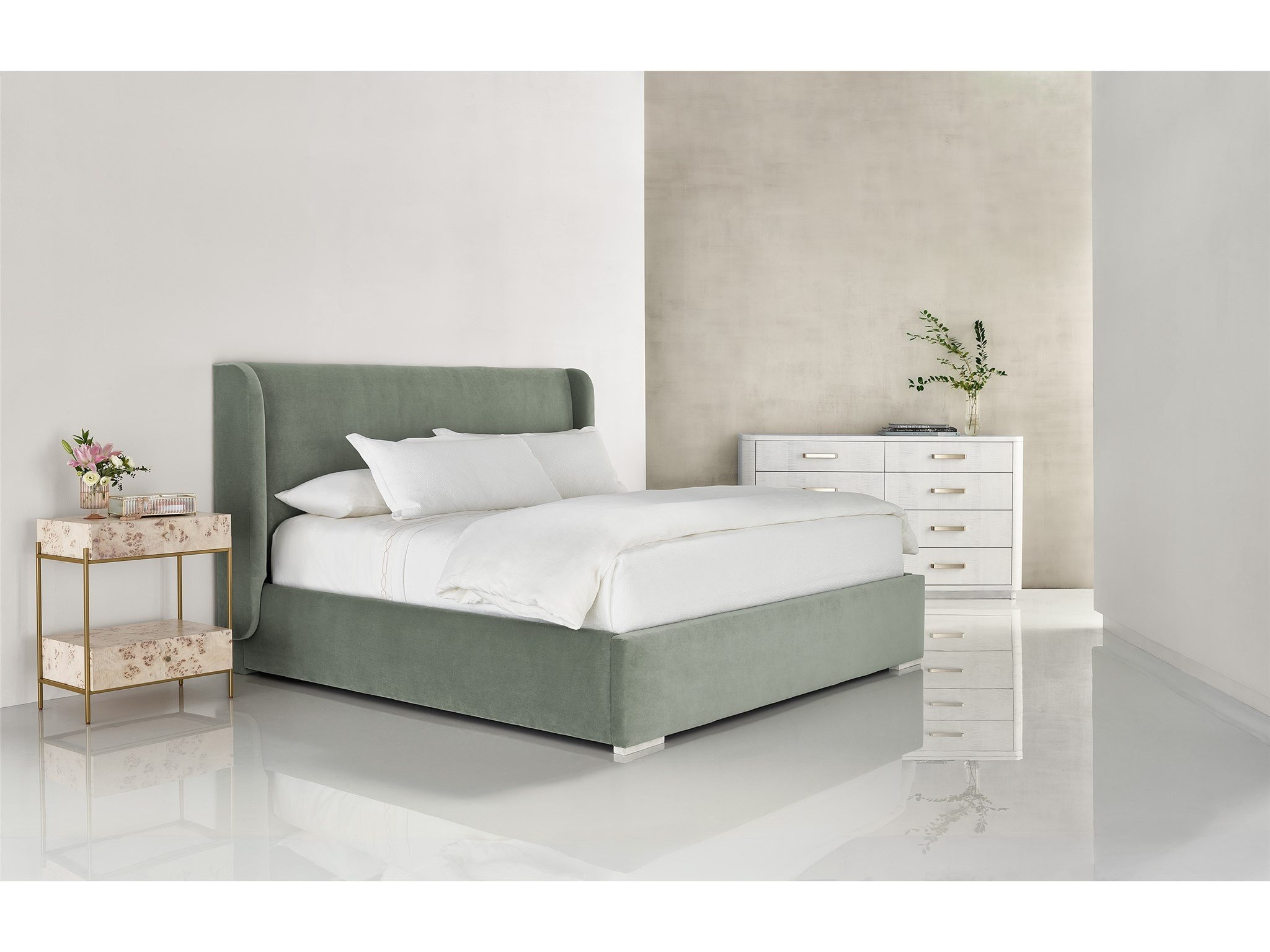 Miranda Kerr Home by Universal U195220B Bedroom Restore Upholstered Bed