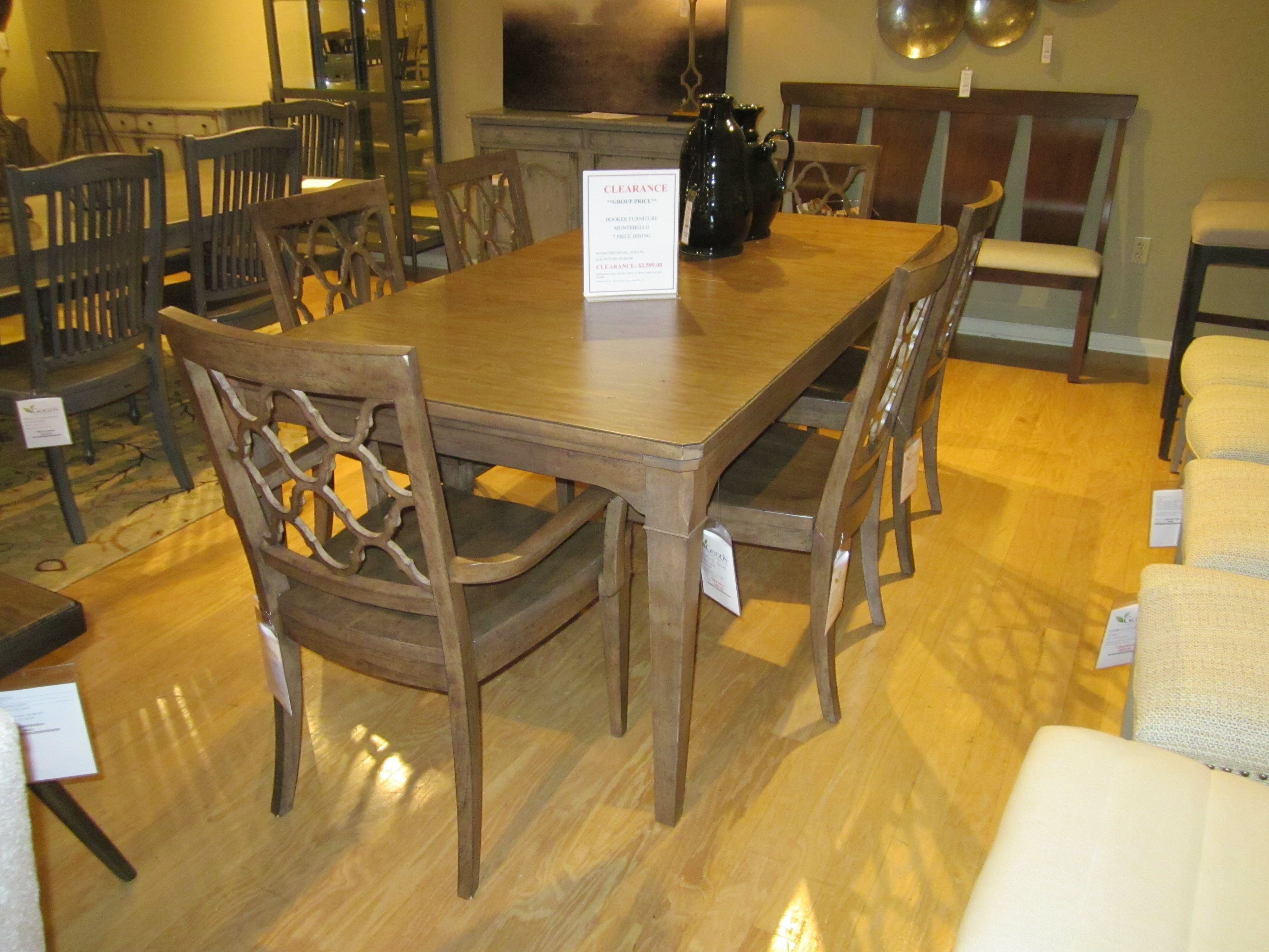 7 piece dining set clearance