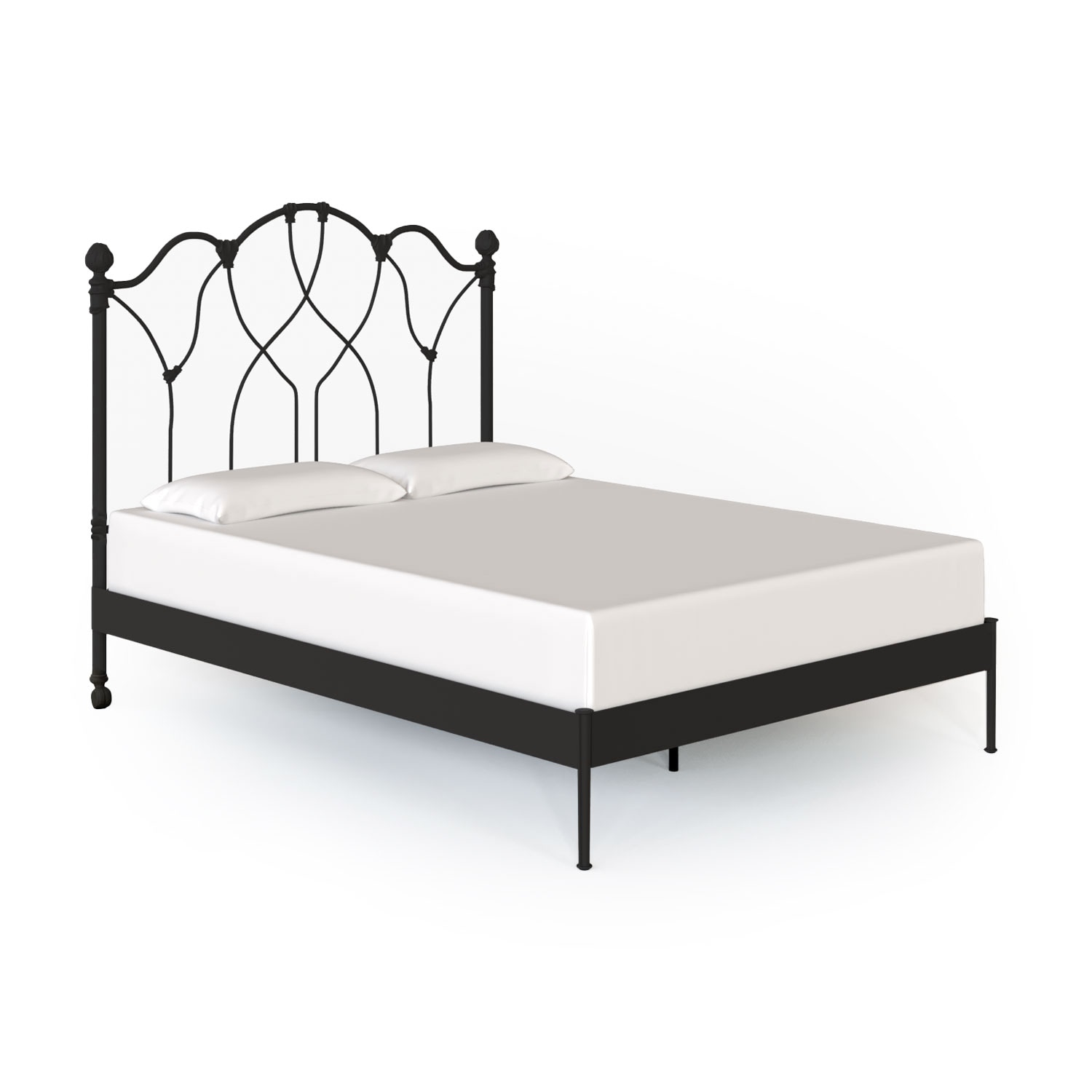 Wesley Allen Morsley Headboard with Surround for Platform Bed (Wood Slats) 1026-Wesley