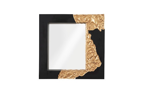 Phillips Collection Mercury Mirror, Square, Black, Gold Leaf PH100843
