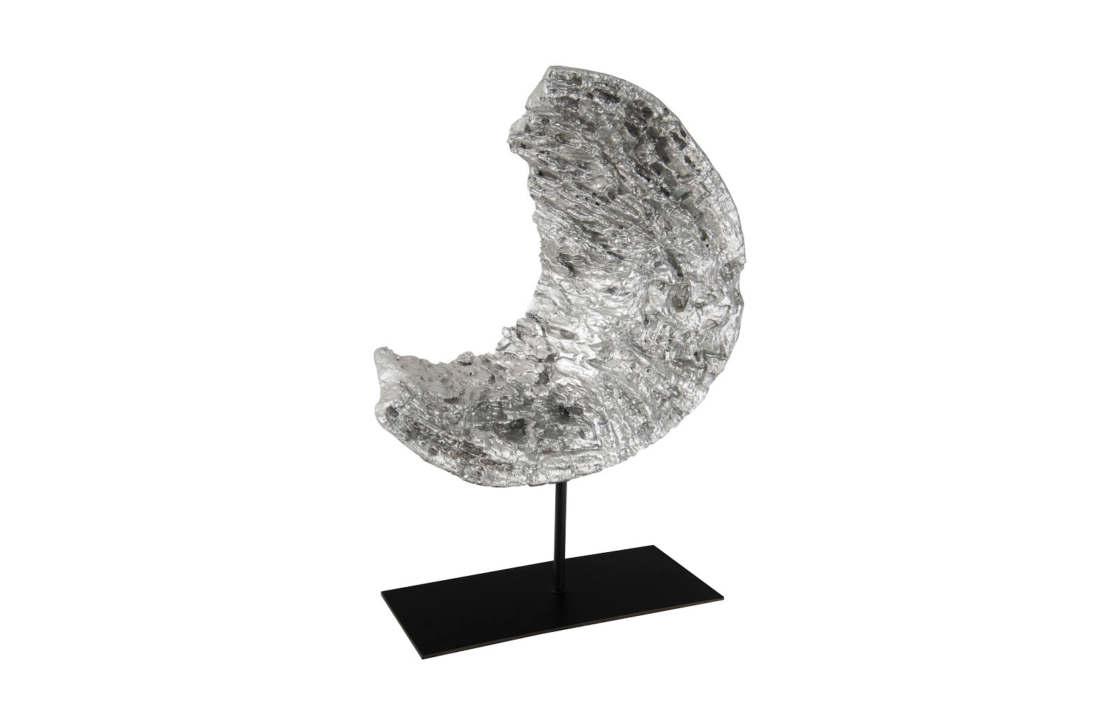 Phillips Collection Cast Eroded Wood Circle on Stand, Silver Leaf, Assorted PH102834