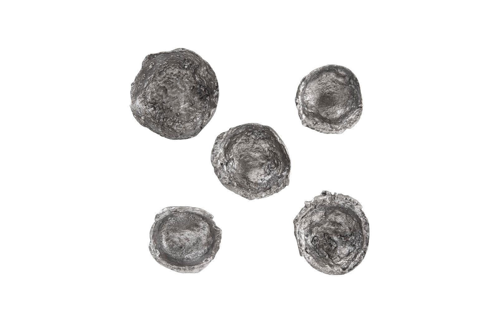 Phillips Collection Splash Wall Bowls, Silver Leaf, Set of 5 PH103565