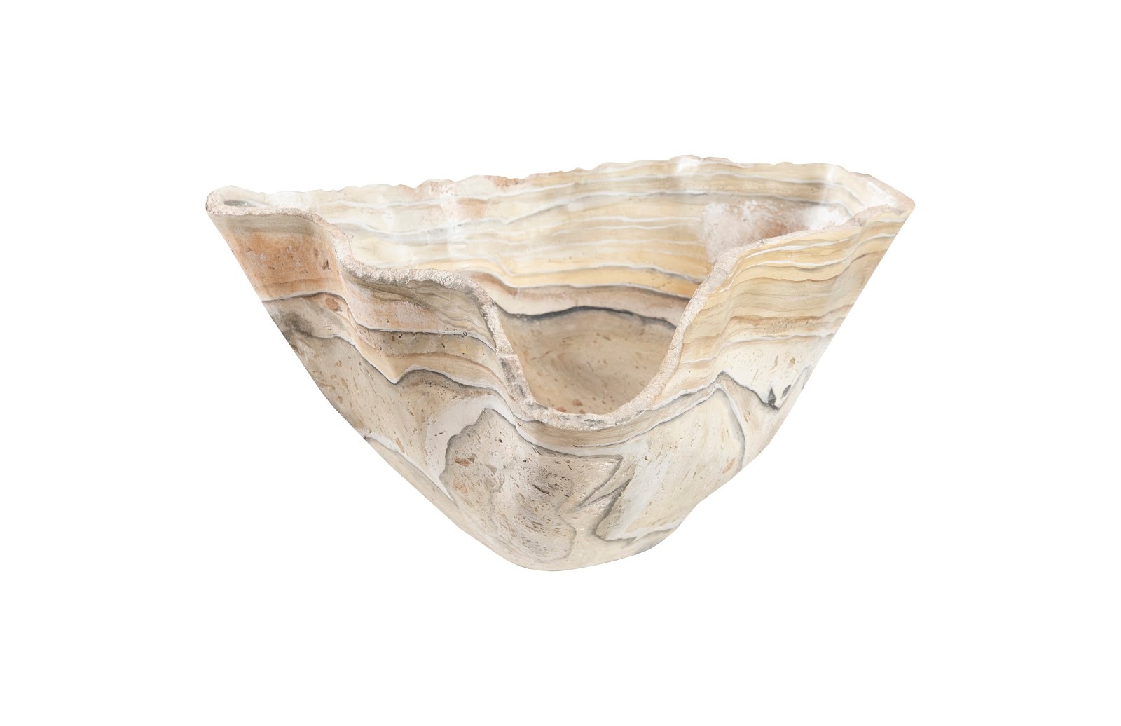 Phillips Collection Cast Onyx Bowl, Faux Finish, Large PH103723