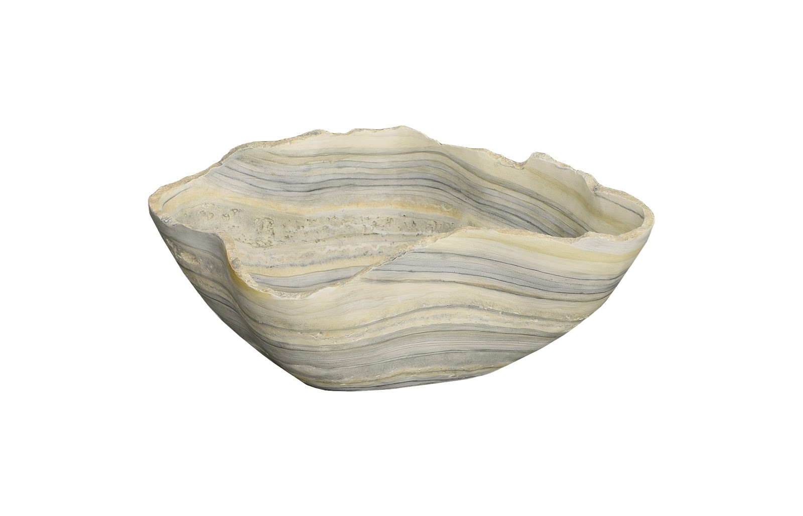 Phillips Collection Cast Gray Onyx Bowl, Faux Finish, Medium PH106690