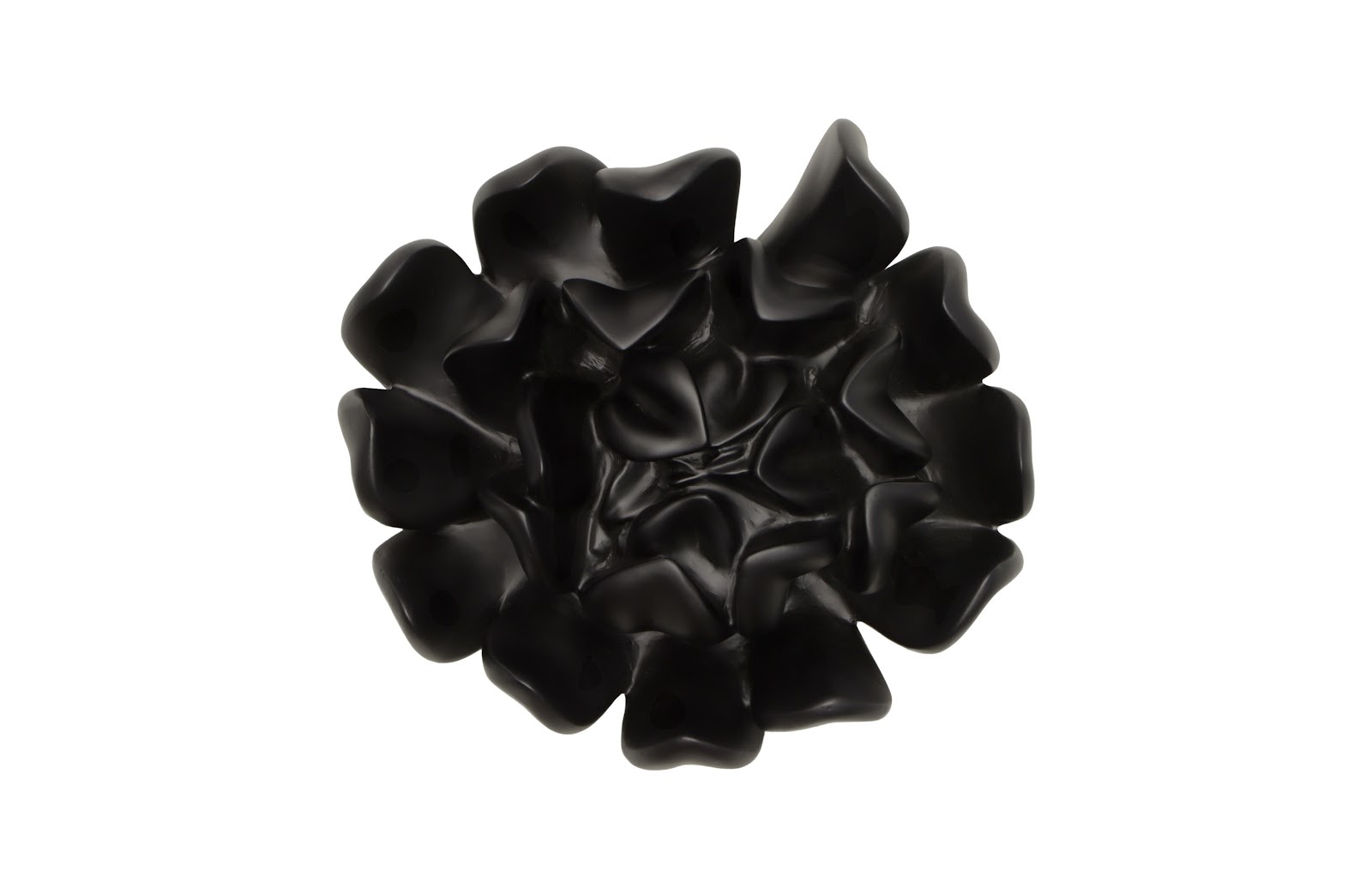 Phillips Collection Topsy Turvy Succulent Wall Art, Smooth Matte Black PH111561