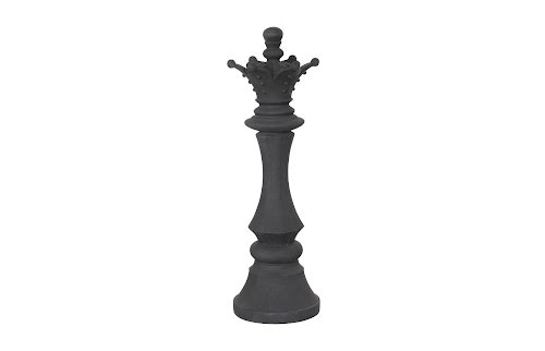 Phillips Collection Queen Chess Sculpture, Cast Stone Black, Small PH118741