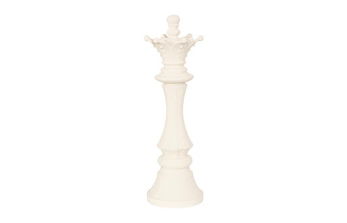 Phillips Collection Queen Chess Sculpture, Cast Stone White, Small PH118742