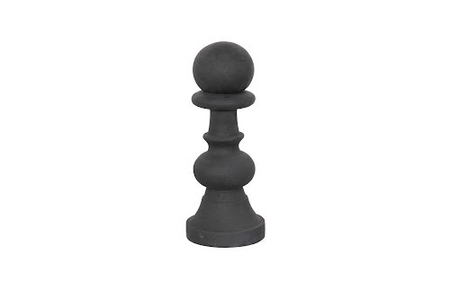 Phillips Collection Pawn Chess Sculpture, Cast Stone Black, Small PH118749