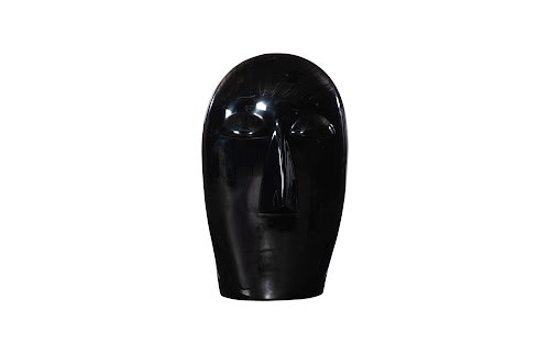 Phillips Collection Emerging Face Sculpture, Gel Coat Black, Small PH118768