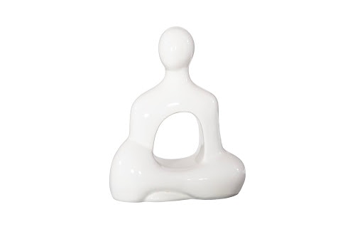 Phillips Collection Buddha Seated Sculpture, Gel Coat White PH118773