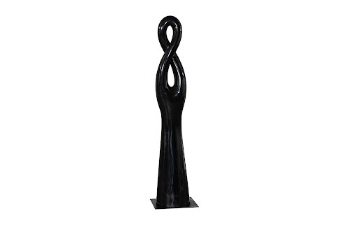 Phillips Collection Twisted Sculpture, Gel Coat Black PH118780
