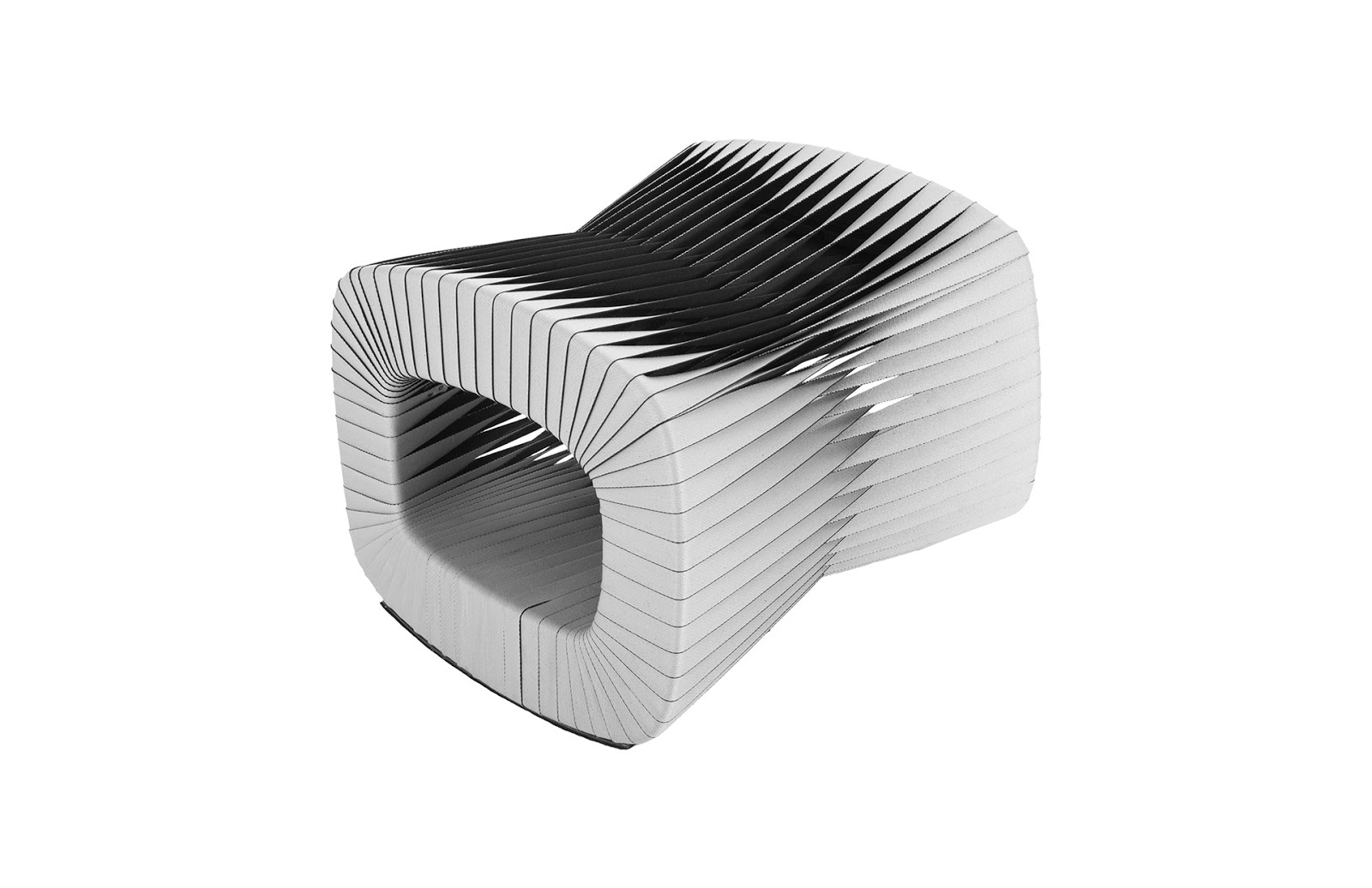 Phillips Collection Seat Belt Ottoman B2064GR
