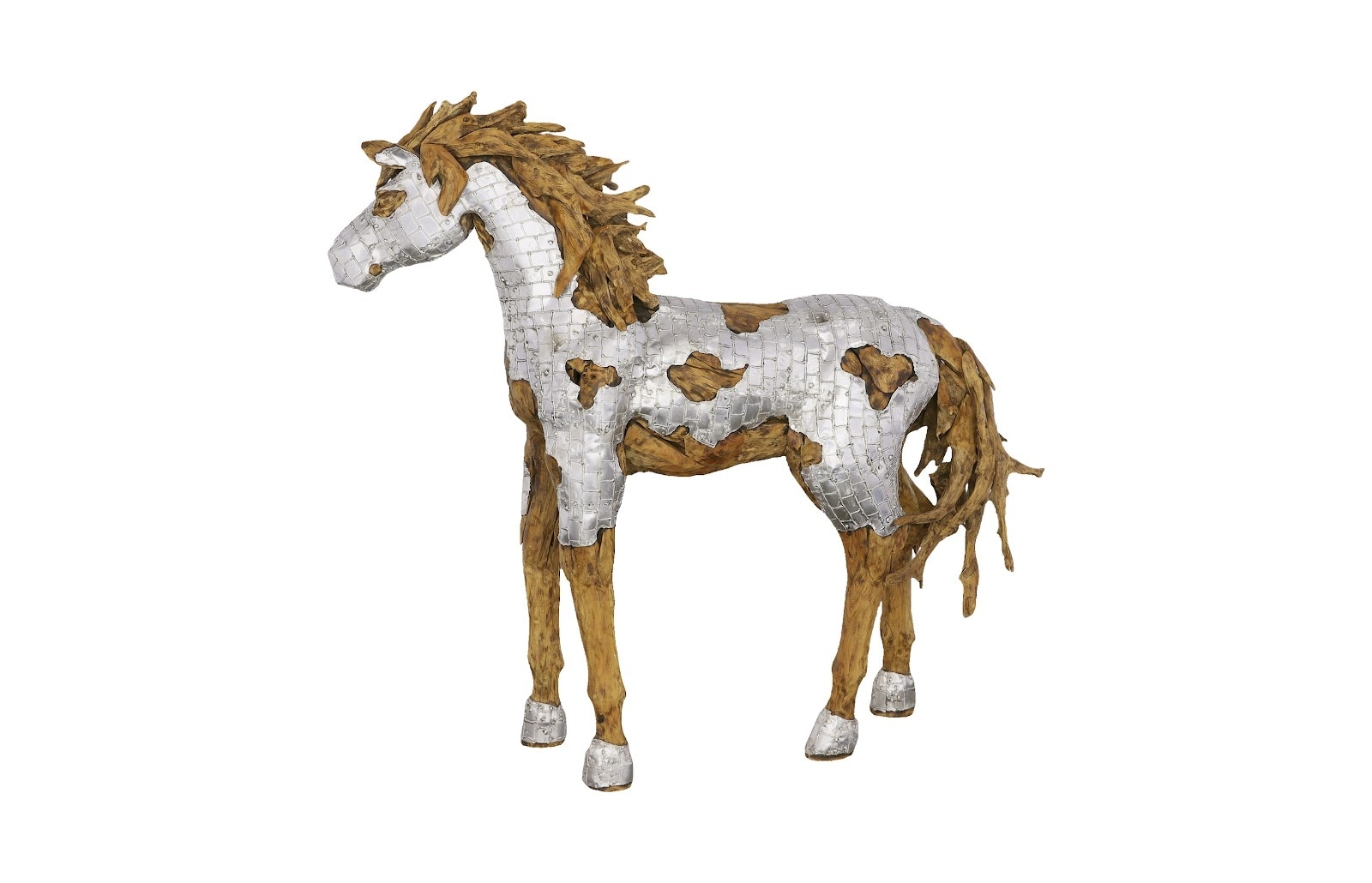 Phillips Collection Mustang Horse Armored Sculpture, Walking ID113407