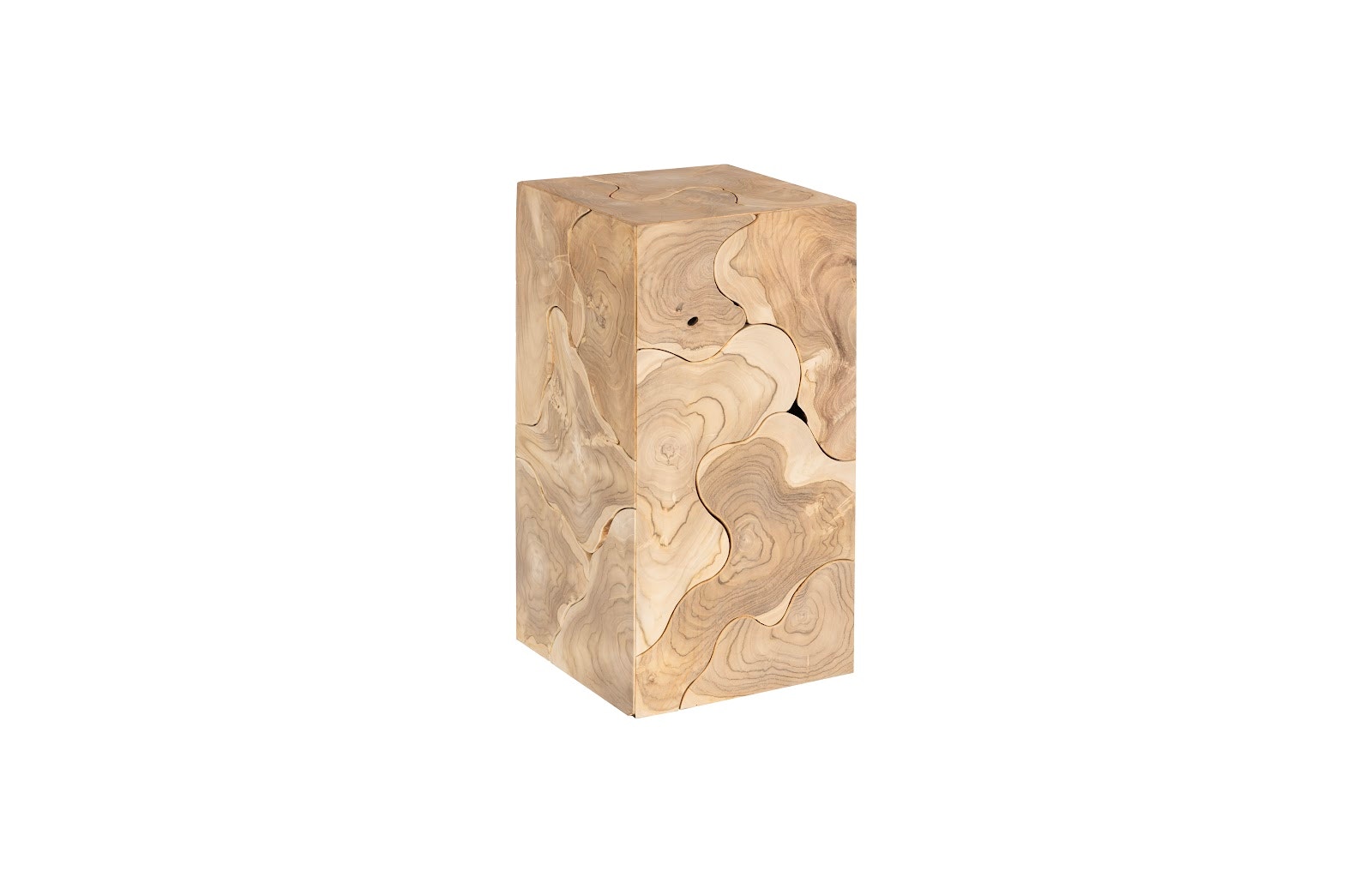 Phillips Collection Teak Slice Pedestal, Square, Bleached , SM ID116320