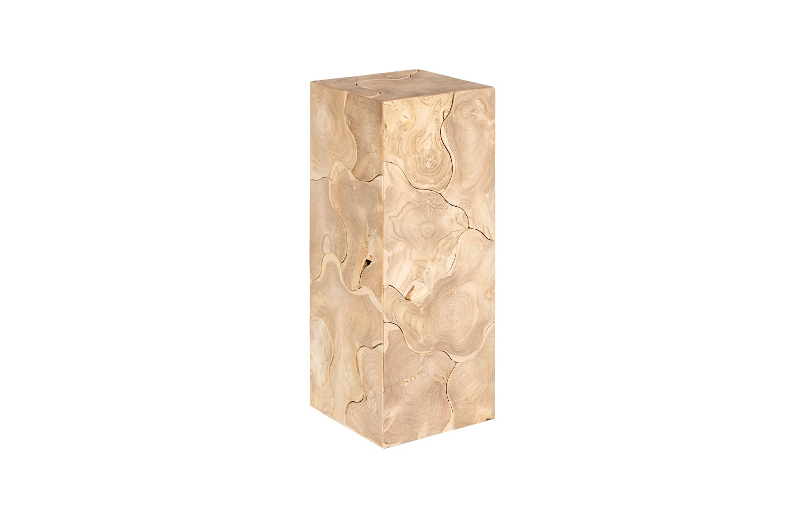 Phillips Collection Teak Slice Pedestal, Square, Bleached , MD ID116321