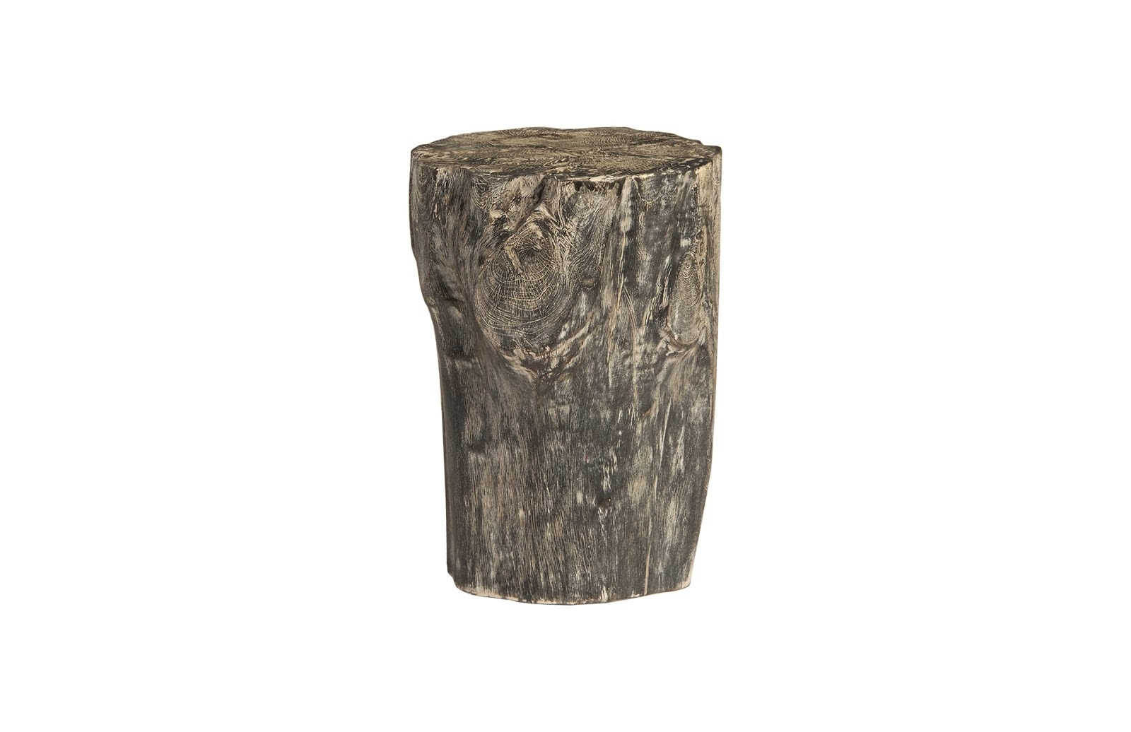 Phillips Collection Black Wash Stool, Round ID85088
