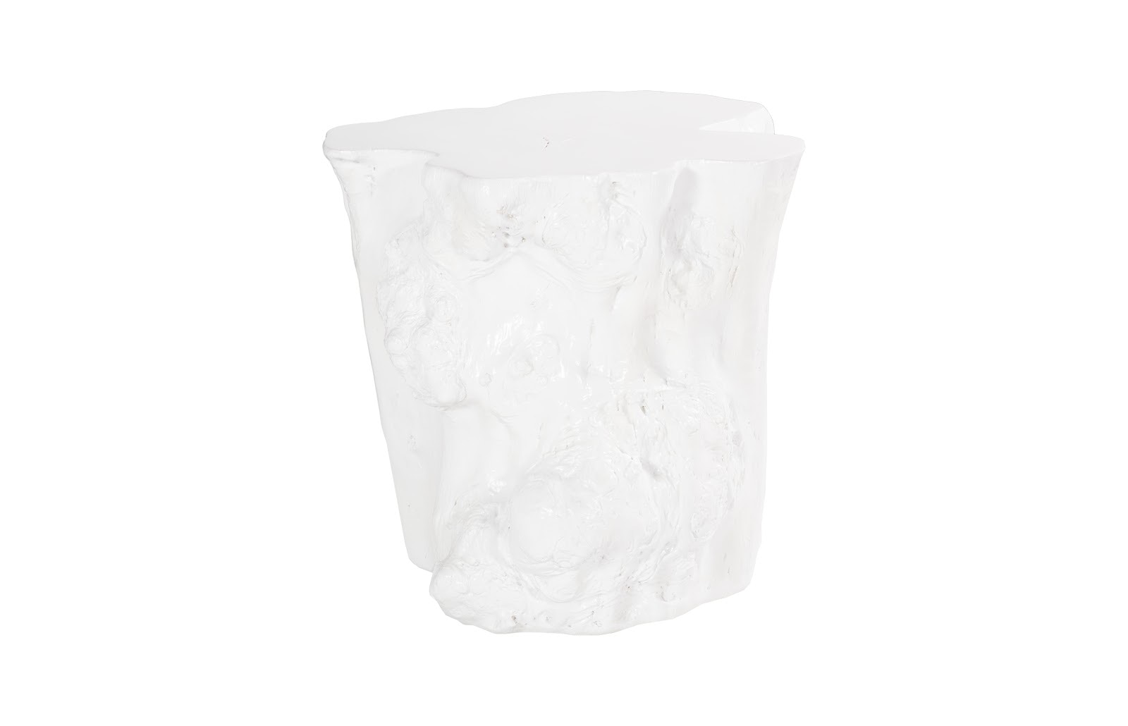 Phillips Collection Log Side Table, Gel Coat White PH105530