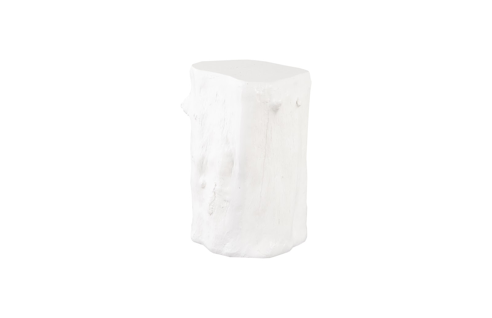 Phillips Collection Log Stool, Gel Coat White, SM PH105531