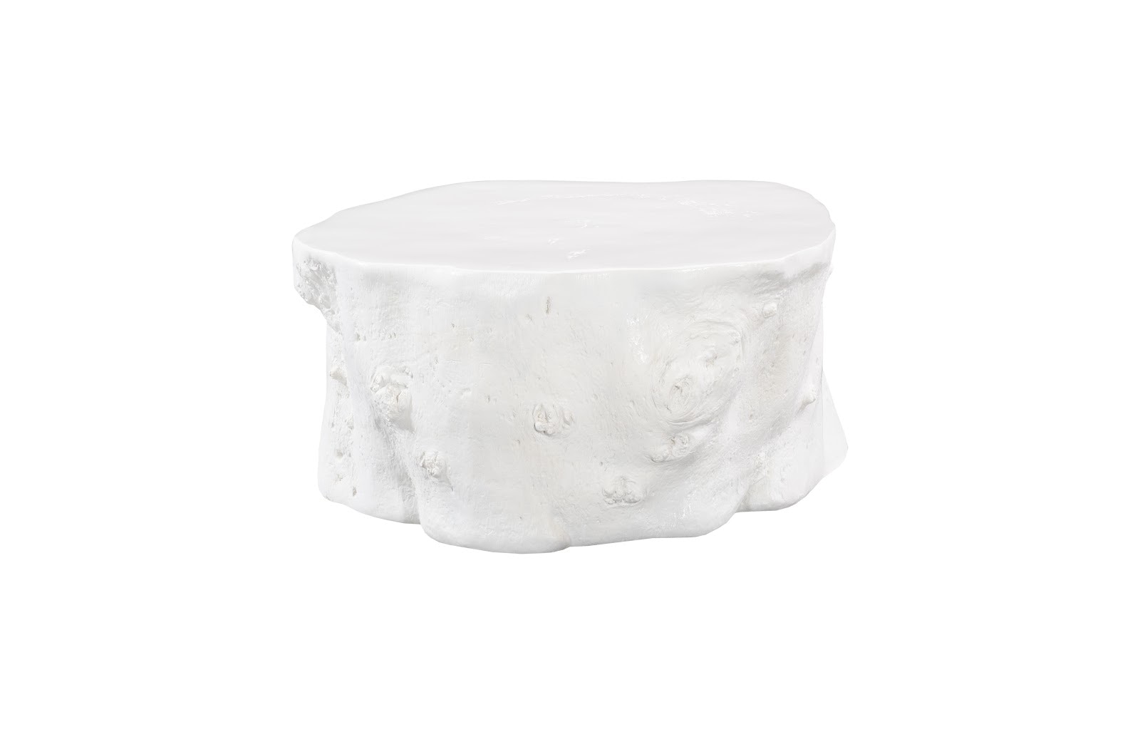 Phillips Collection Log Coffee Table, Gel Coat White PH105533