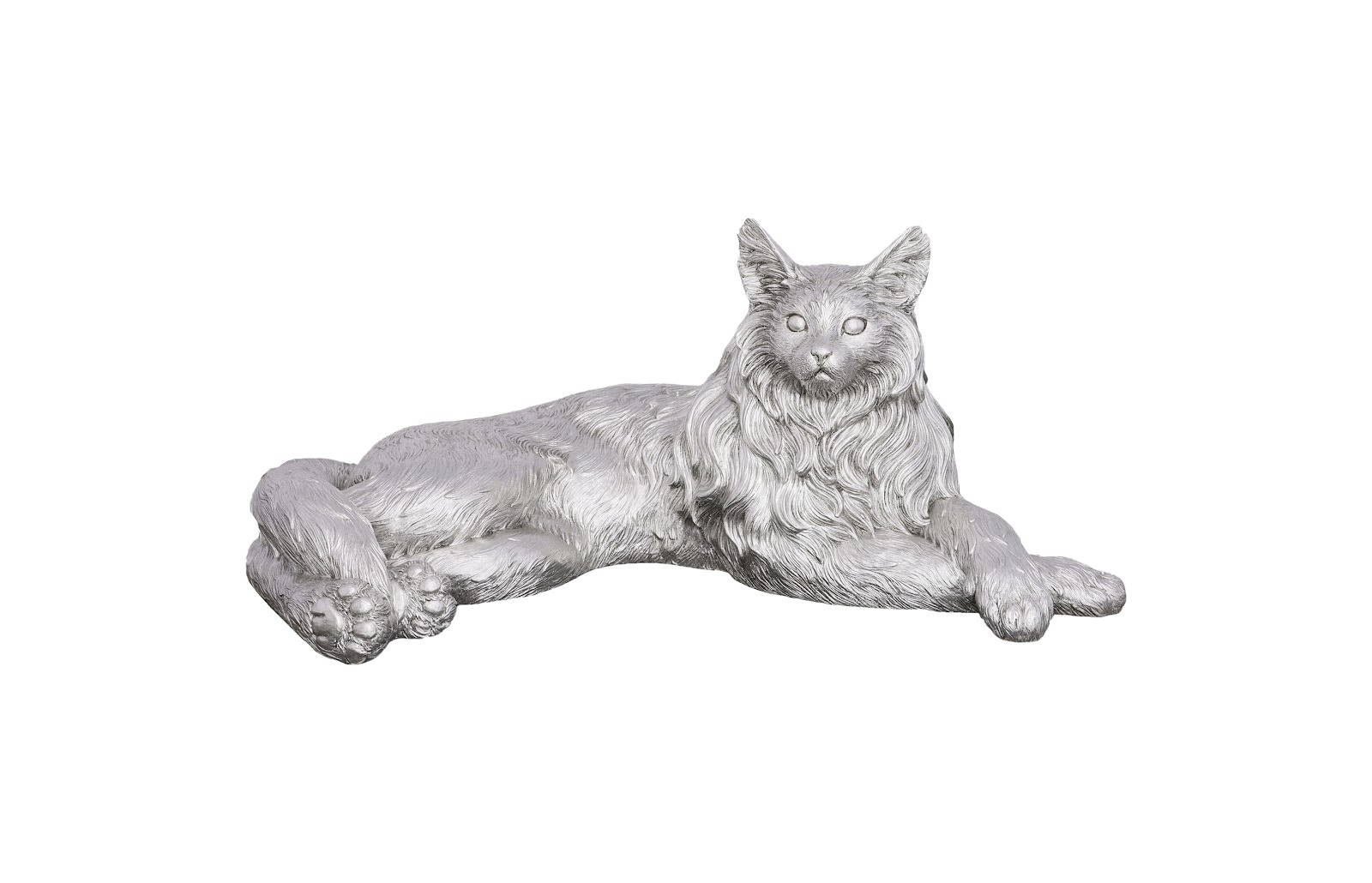 Phillips Collection Cat Sculpture, Silver Leaf PH113917