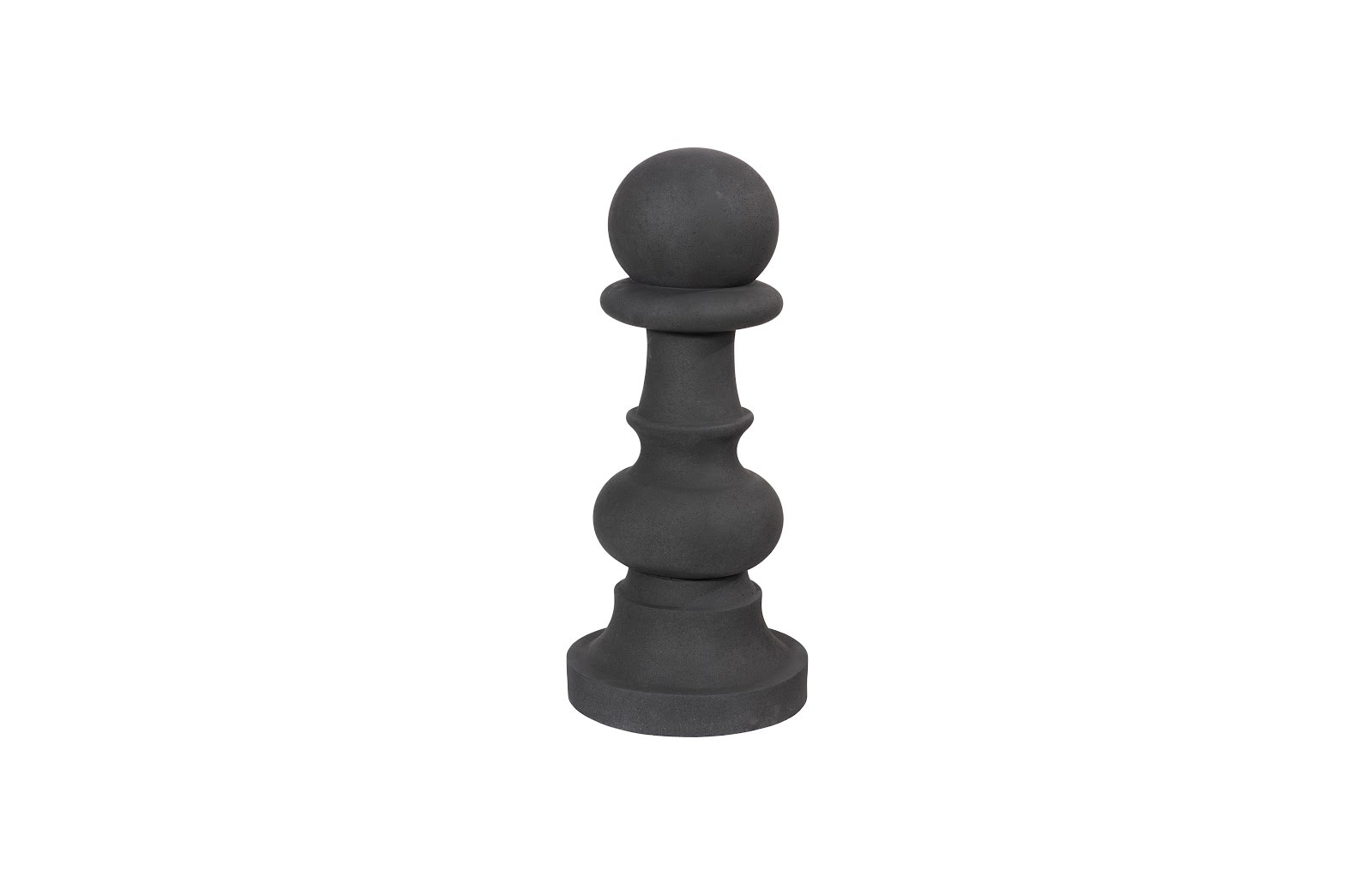 Phillips Collection Pawn Chess Sculpture, Cast Stone Black PH115684