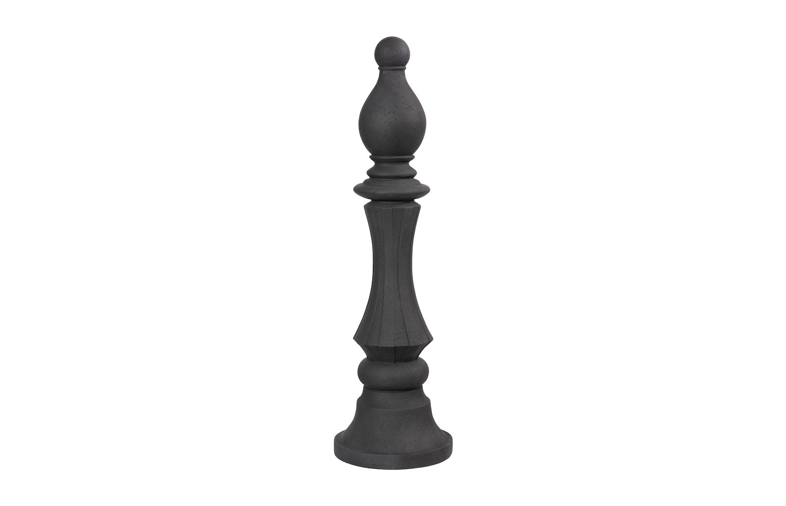 Phillips Collection Bishop Chess Sculpture, Cast Stone Black PH115695