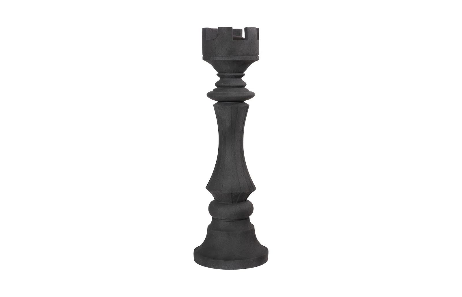 Phillips Collection Rook Chess Sculpture, Cast Stone Black PH115698