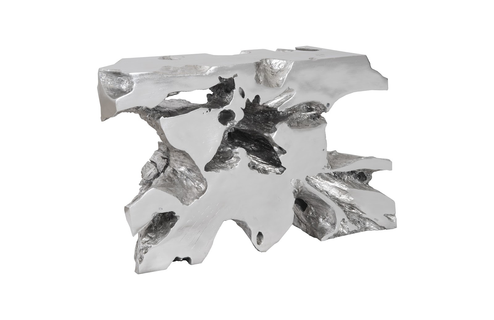 Phillips Collection Venice Freeform Console, Silver Leaf PH79110