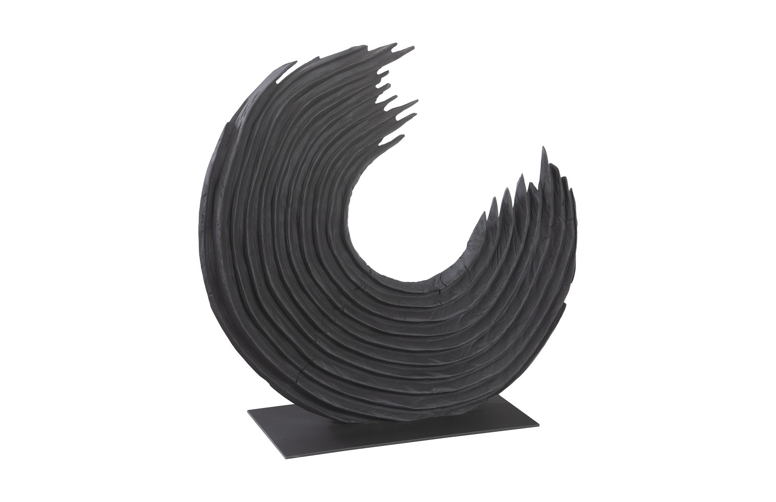 Phillips Collection Swoop Tabletop Sculpture, Black Wood, Small TH103477