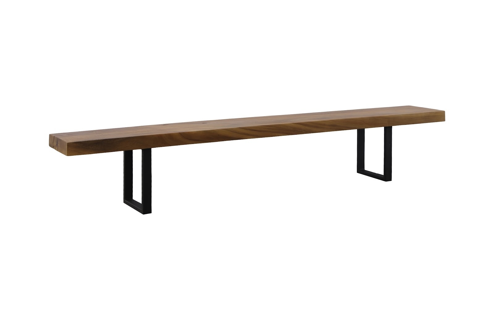 Phillips Collection Origins Straight Edge Bench, Natural, Satin Black Legs TH108705