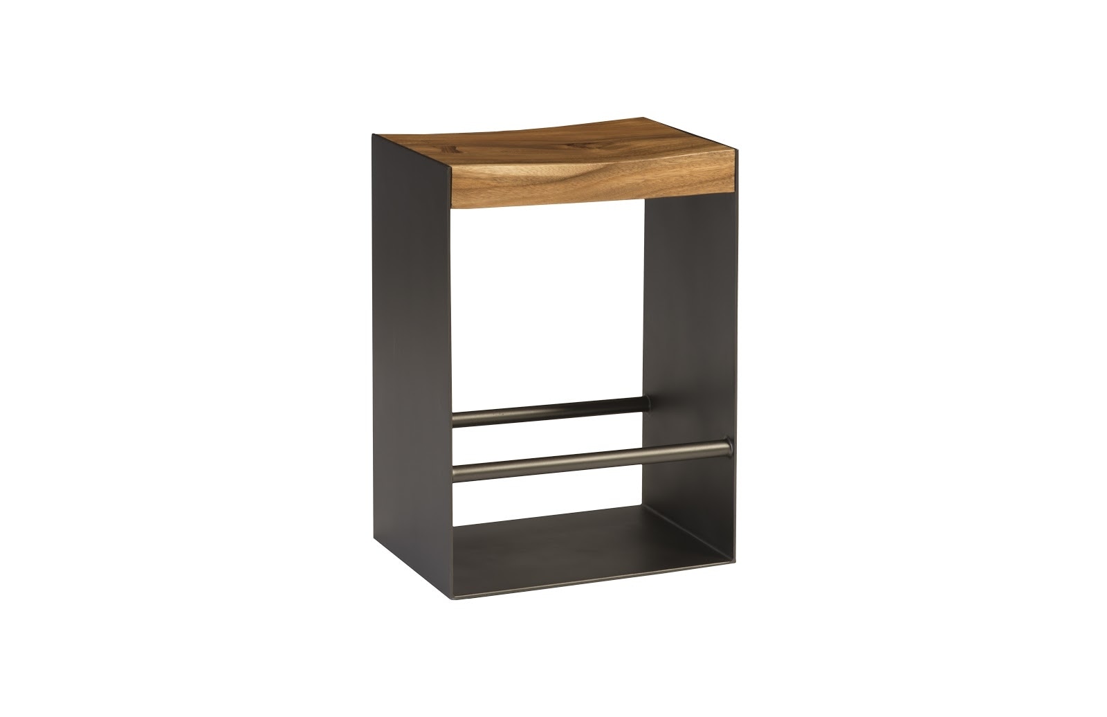 Phillips Collection Iron Frame Counter Stool, Chamcha Wood, Natural TH97640