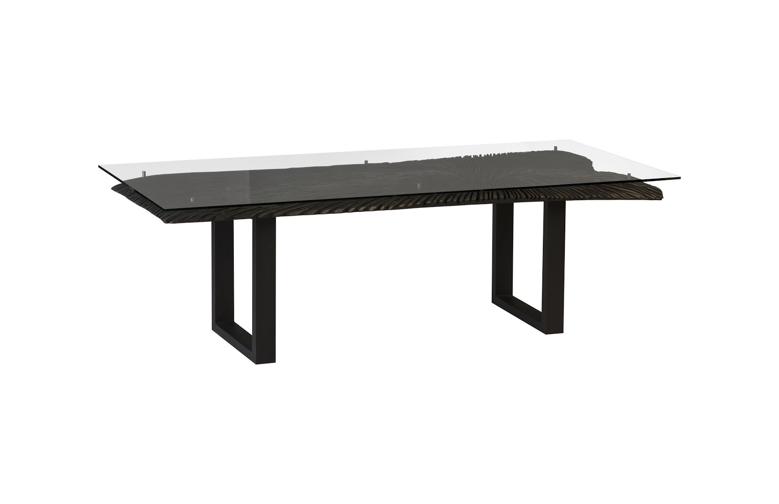 Phillips Collection Chainsaw Dining Table with Glass TH97704