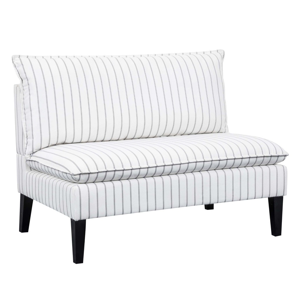 Pulaski Furniture Ds D229 708 Bedroom Upholstered 1 Pillow Back Bench B W Pinstripe