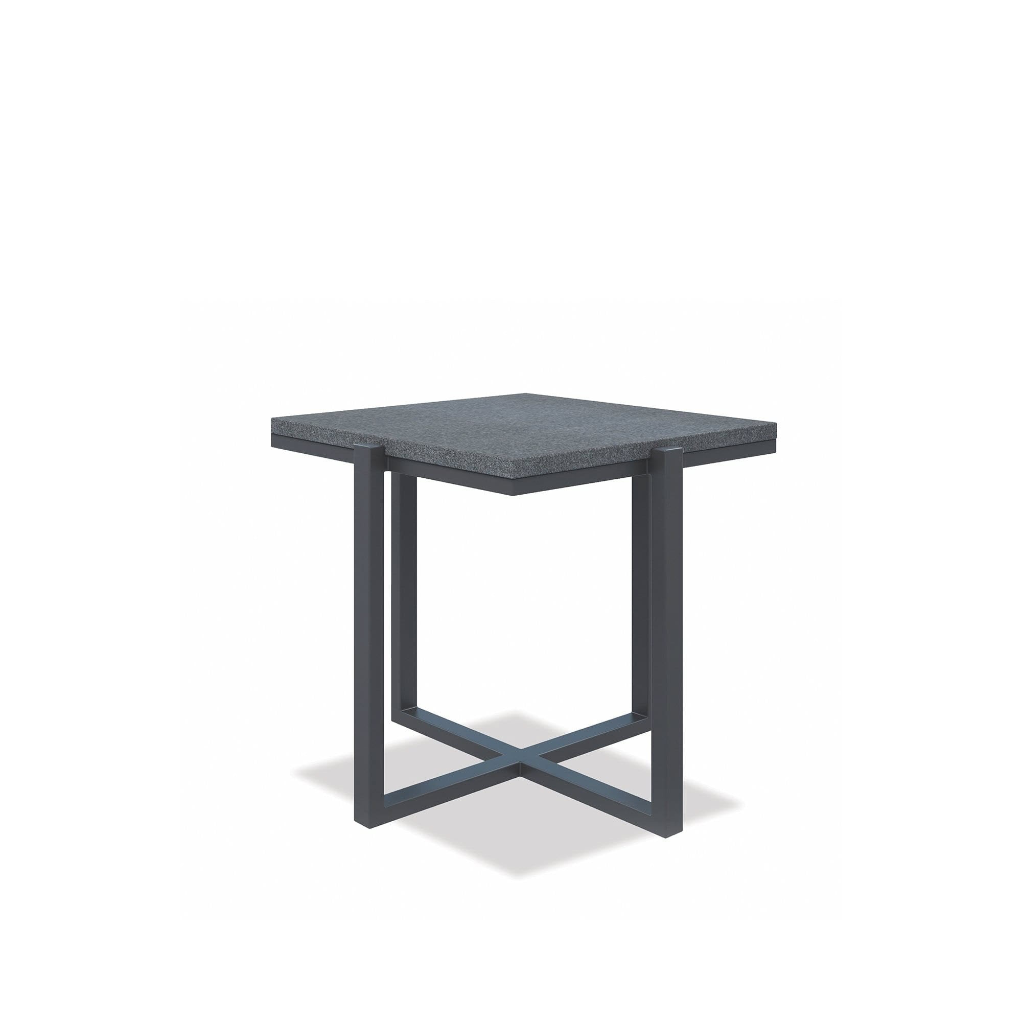 Sunset West Furniture Square End Table with Polished Granite Top 4717-ET