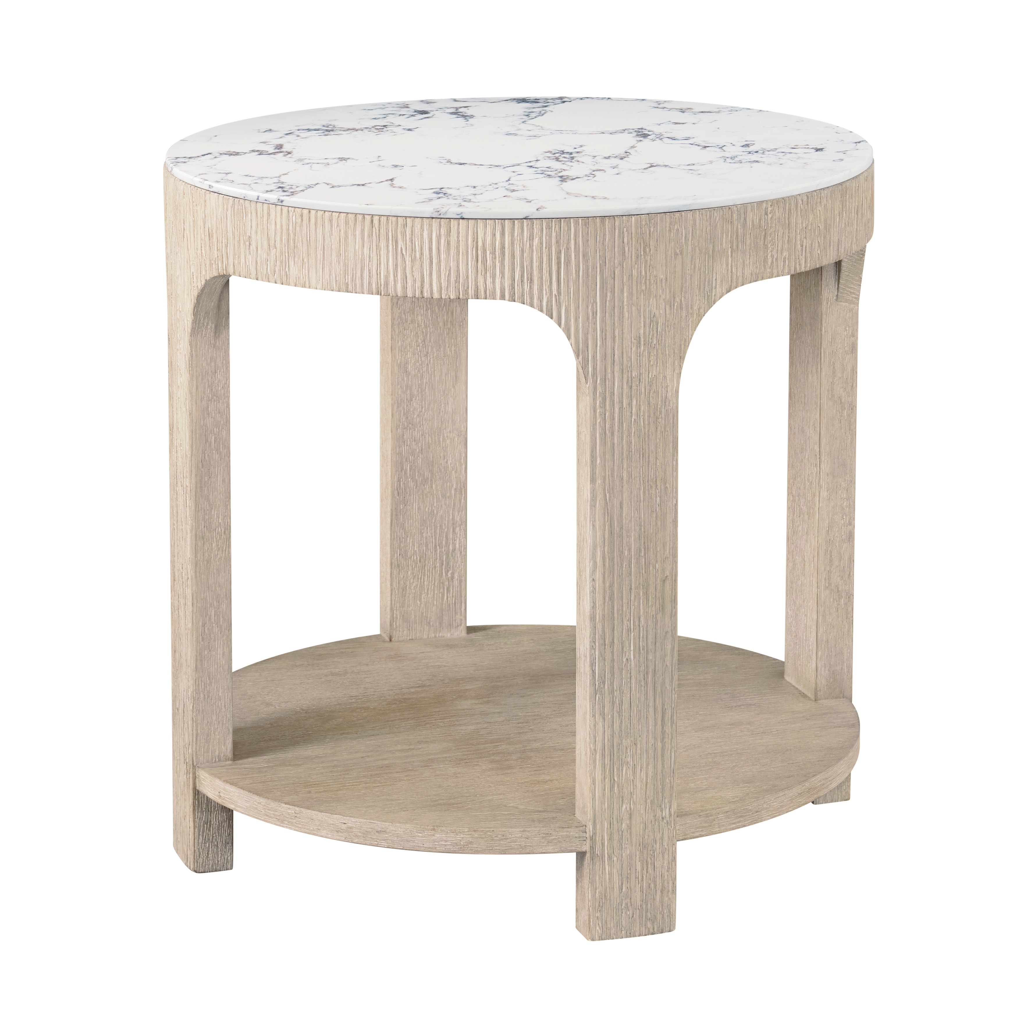 Theodore Alexander Furniture Horizon Round Quartz Side Table TA50351.C397