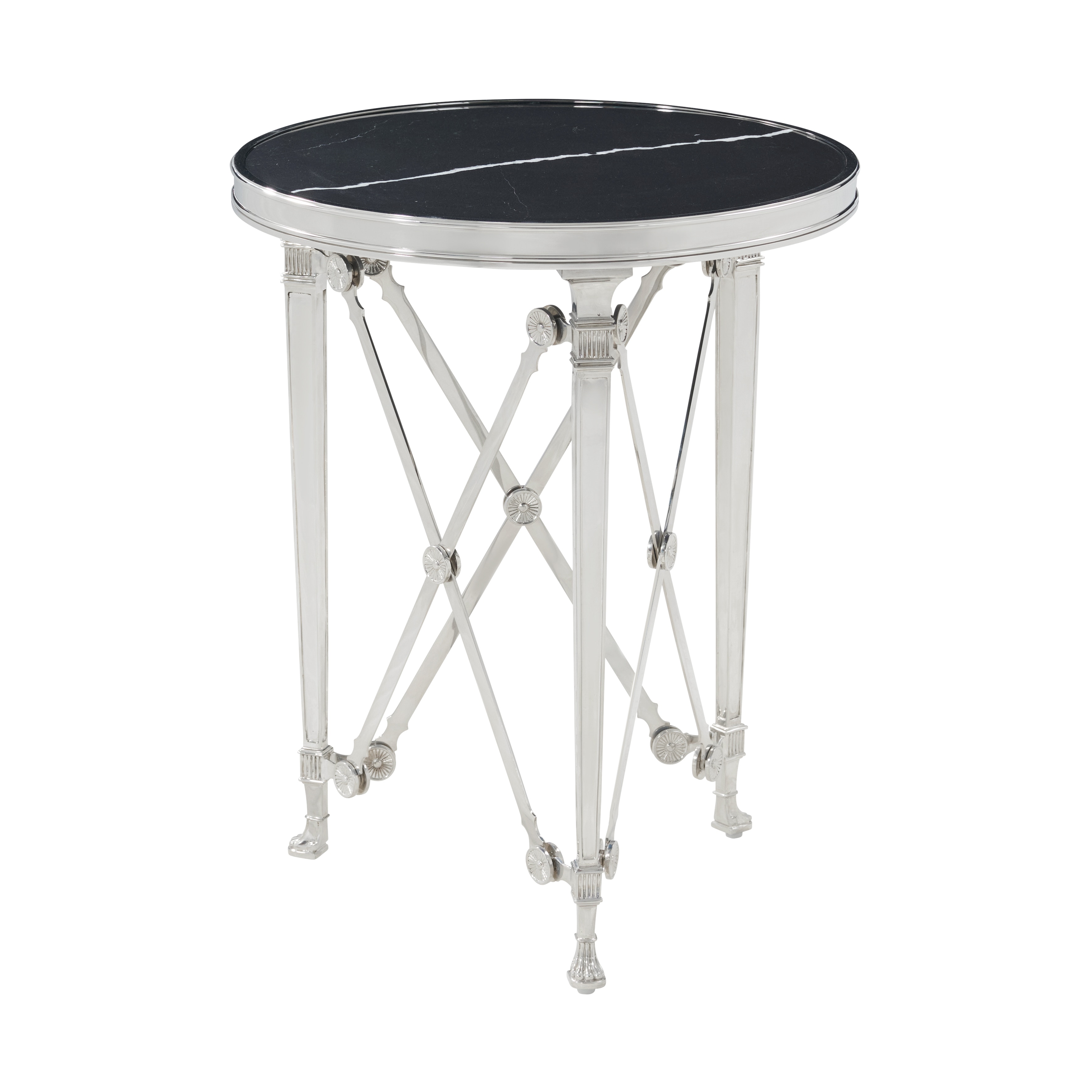 Theodore Alexander Furniture Spencer London Small Round Nickel Side Table TA50399