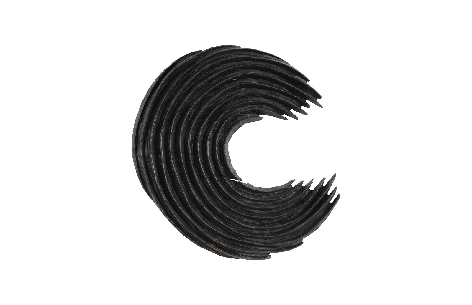 Phillips Collection Swoop Wall Art, Black Wood, Small TH105374