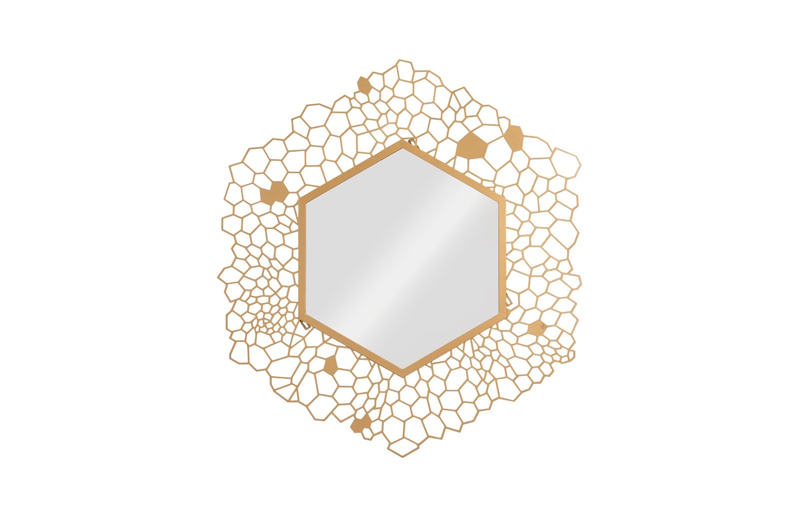 Phillips Collection Hexagon Honeycomb Mirror Brass TH107116