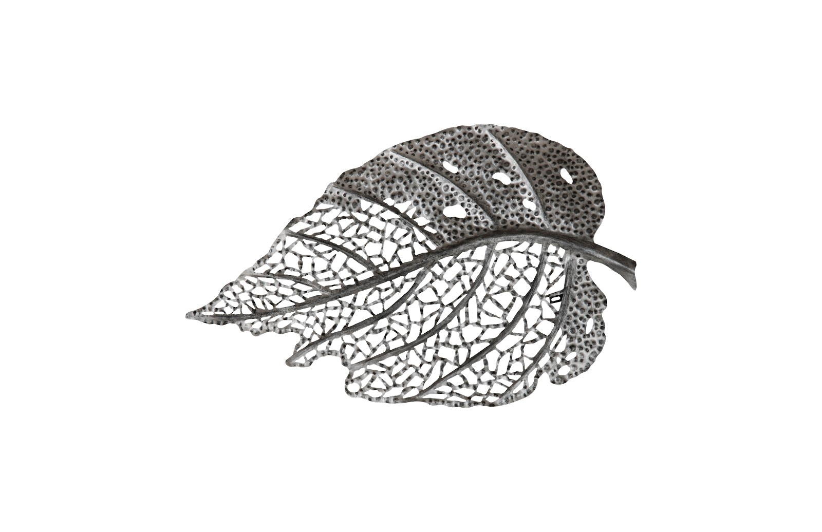 Phillips Collection Birch Leaf Wall Art, Silver TH108525