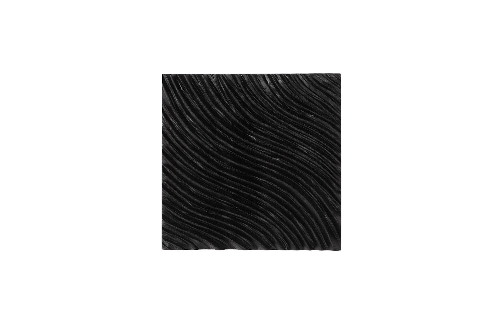 Phillips Collection Carved Wall Tile, Black, Wave TH115354