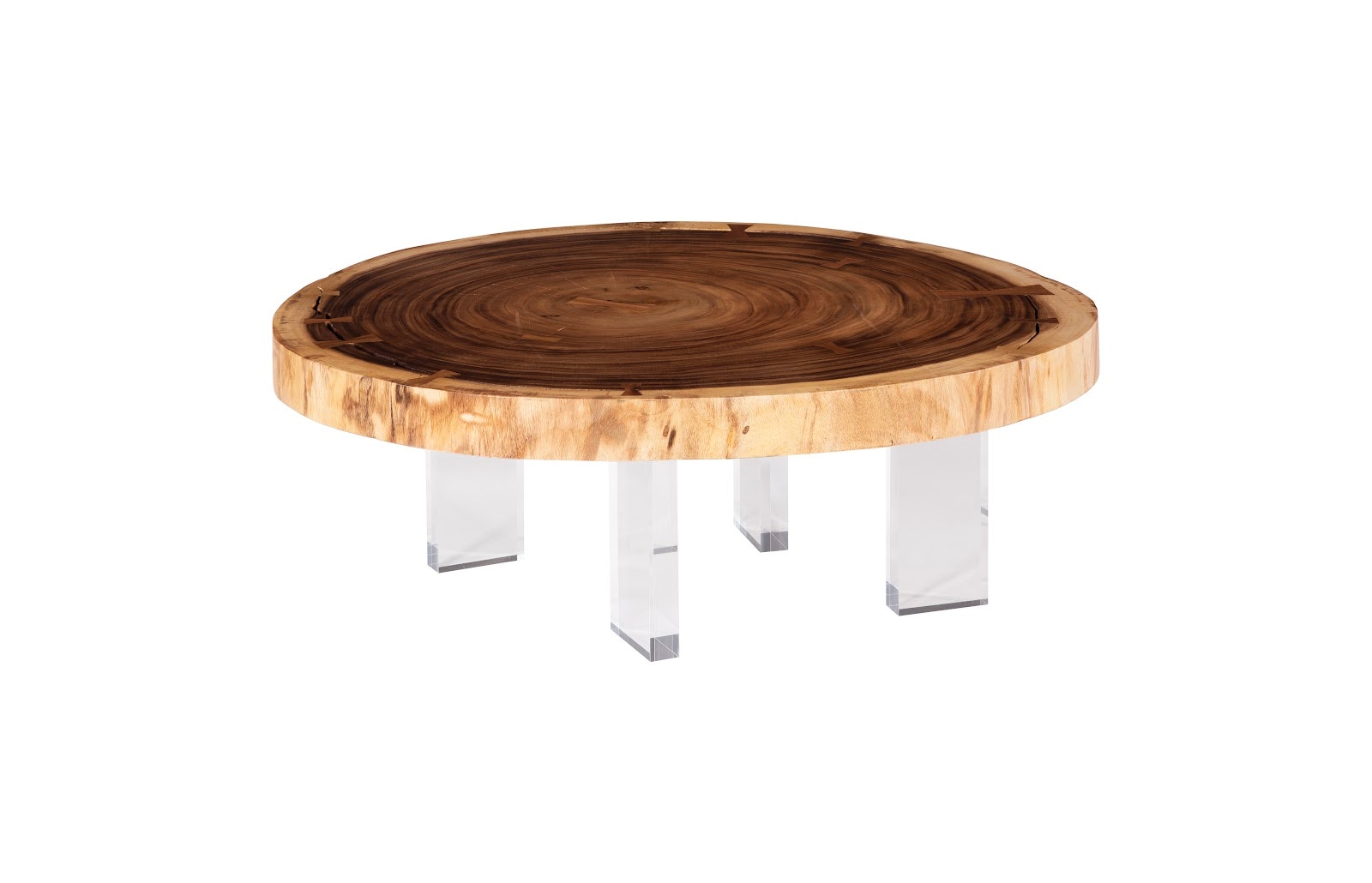 Phillips Collection Floating Coffee Table with Acrylic Legs, Natural TH118232