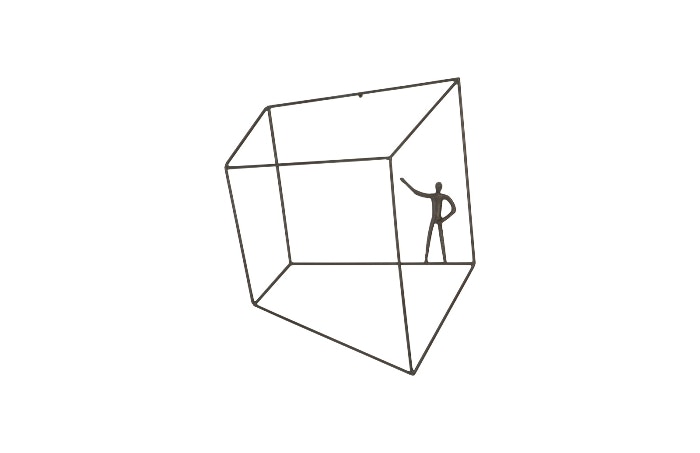 Phillips Collection Perspective Wall Art Square, Standing Arm Up TH97100
