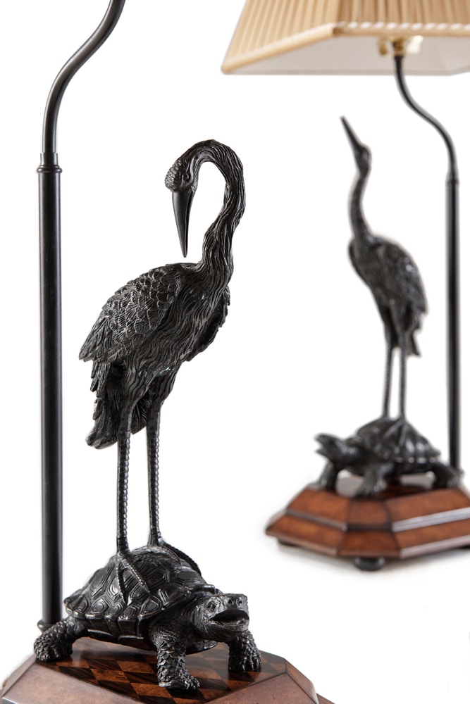 Theodore Alexander Furniture 2021-633 Meiji Cranes Table Lamp