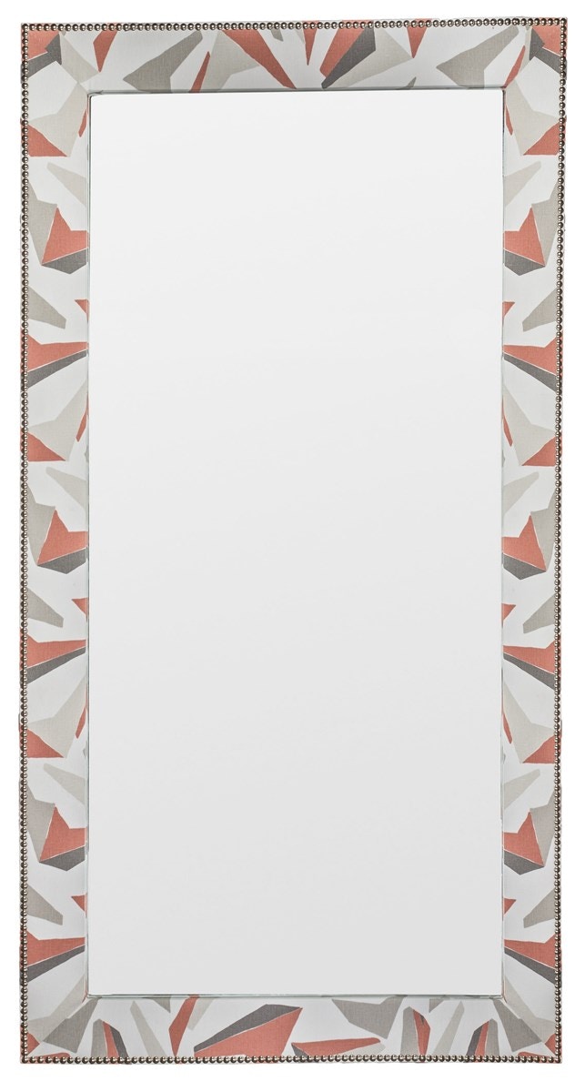 Vanguard Corinthian Club Upholstered Floor Mirror 9404-MI