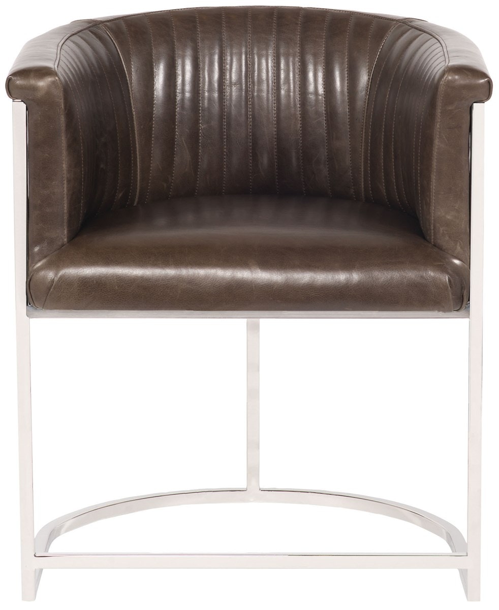 Vanguard Harrison Leather Plain Back Metal Frame Chair L972P-CH