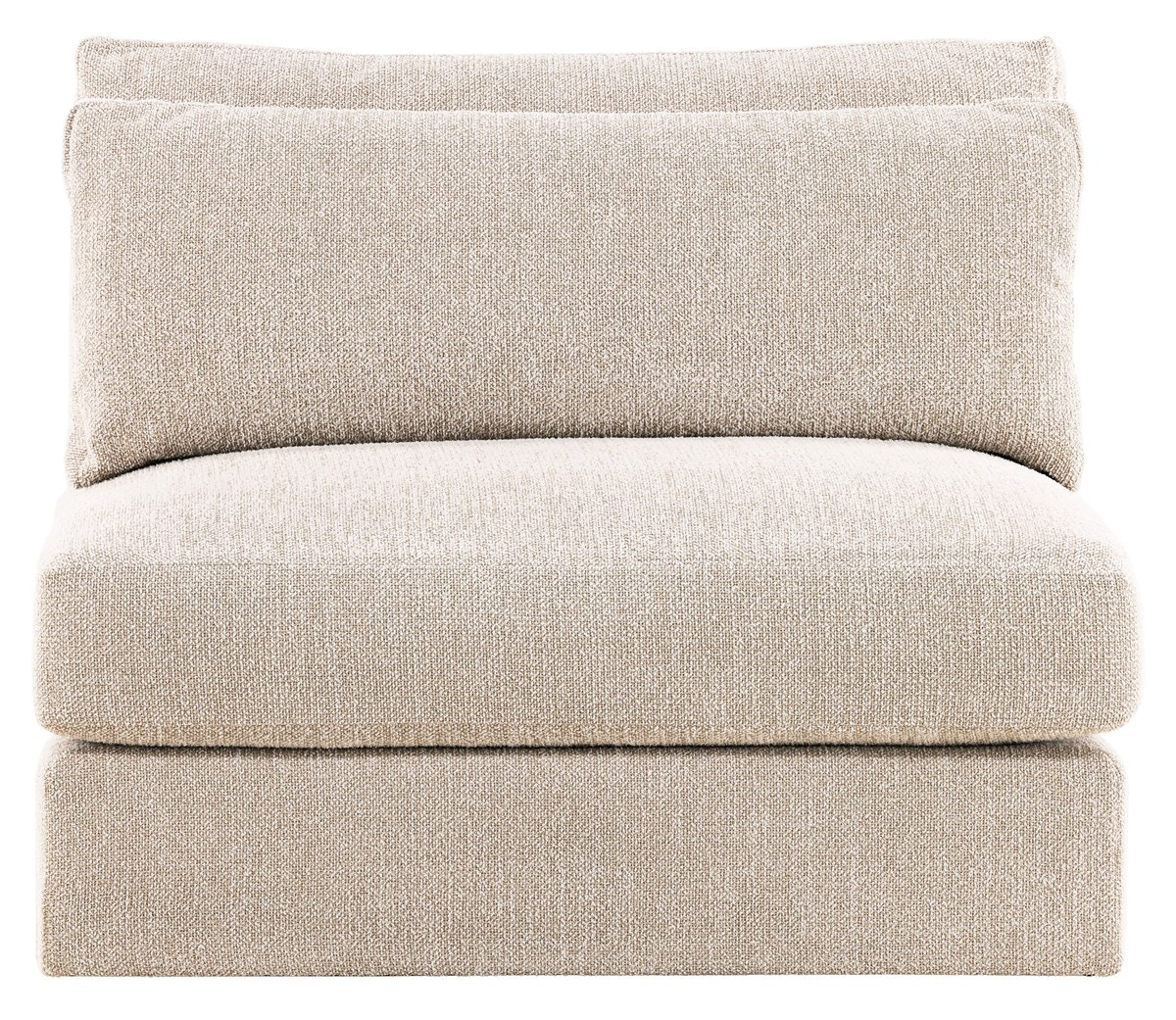 Vanguard Leone Stocked Armless Chair Topper Oatmeal Fabric T4V158-AC