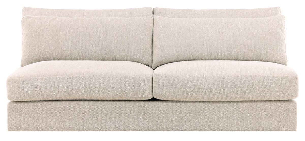 Vanguard Leone Stocked Armless Two Seat Sofa Topper Oatmeal Fabric T4V158-AS2