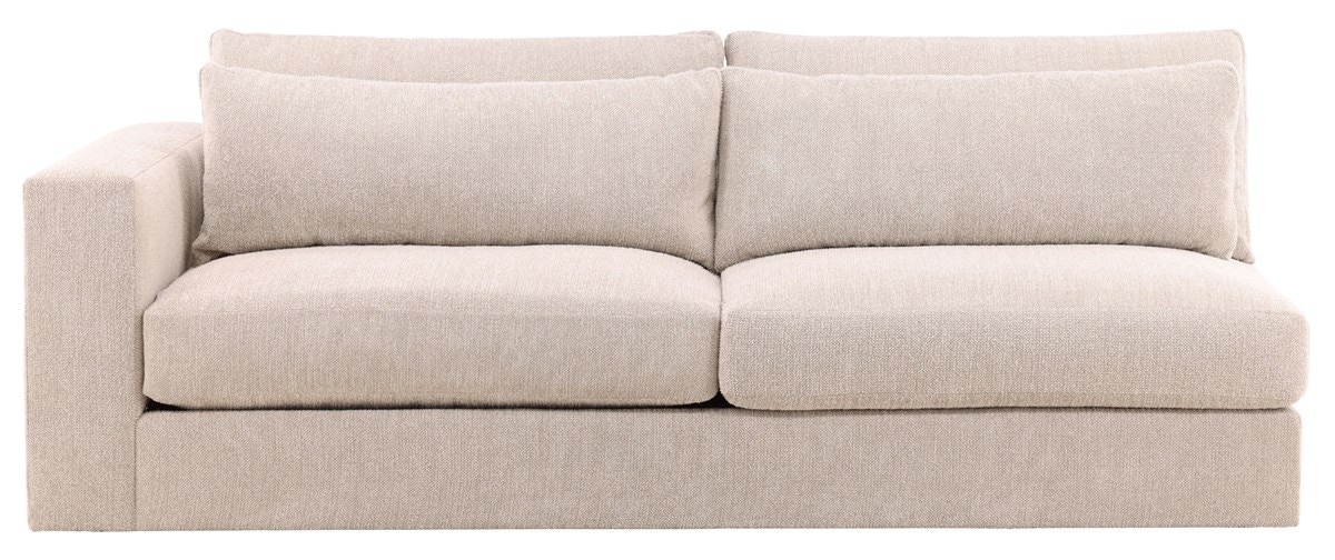 Vanguard Leone Stocked Left Arm Two Seat Sofa Topper Oatmeal Fabric T4V158-LA2
