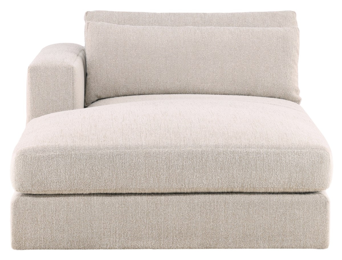 Vanguard Leone Stocked Left Arm Chaise Topper Oatmeal Fabric T4V158-LAH