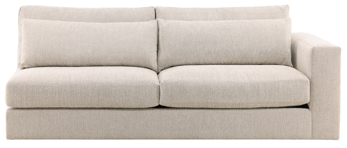 Vanguard Leone Stocked Right Arm Two Seat Sofa Topper Oatmeal Fabric T4V158-RA2